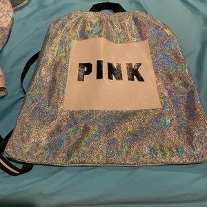 Back to school sale !! NEW Pink String Cinch Sack